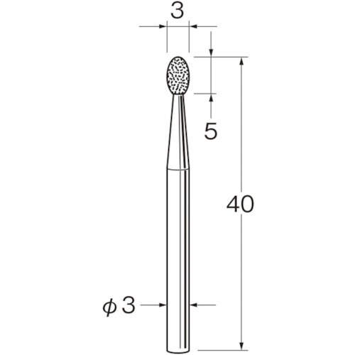 リューター 軸付電着ボラゾン砥石N1730