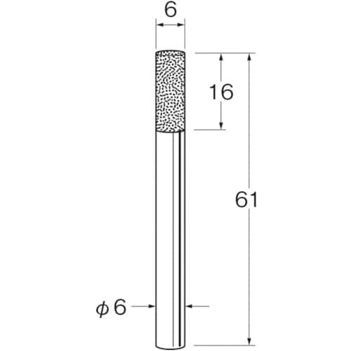 リューター 軸付電着ボラゾン砥石N2106