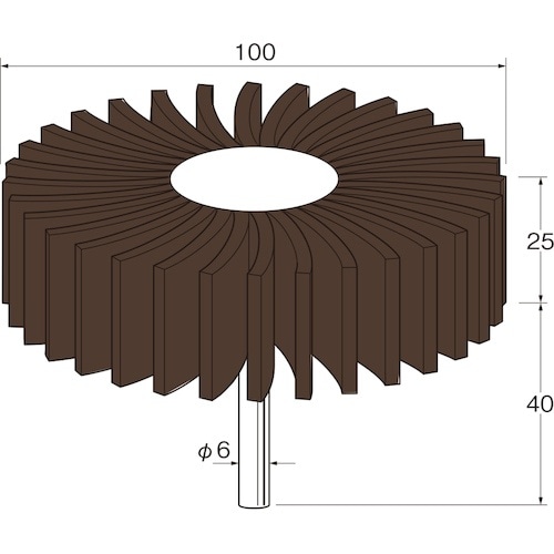 リューター フラップサンダー粒度(#):100外径