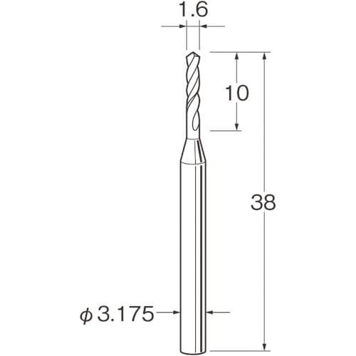 リューター ツイストドリル(超硬合金)刃径(mm)