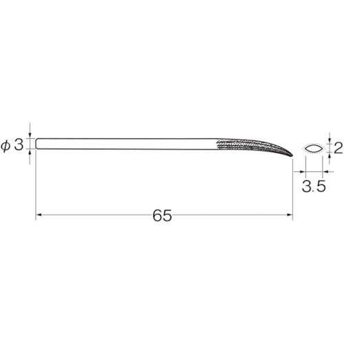 リューター 電着ダイヤモンドヤスリQ2212