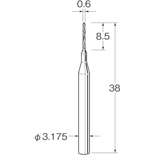 リューター ツイストドリル(超硬合金)刃径(mm)
