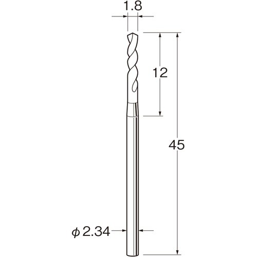 リューター ツイストドリル(スチール鋼)刃径(mm