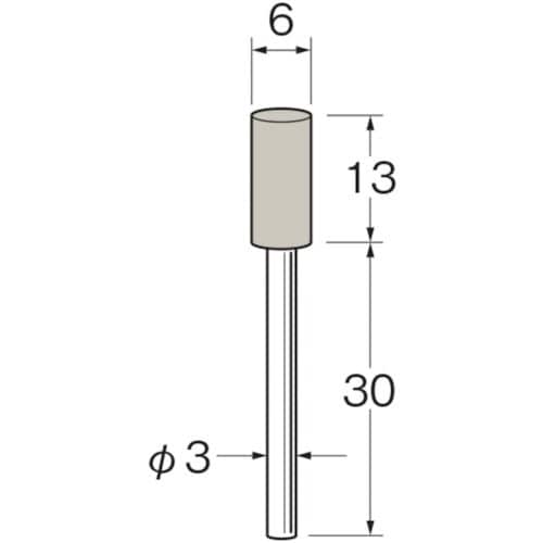リューター 軸付弾性砥石(UB砥石)外径(mm):