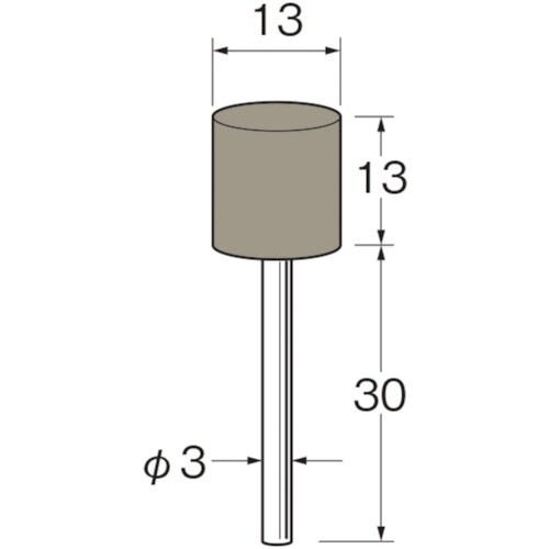 リューター 軸付弾性砥石(UB砥石)外径(mm):