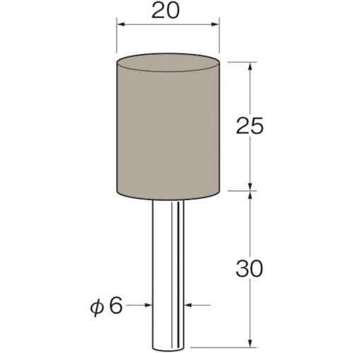 リューター 軸付弾性砥石(PVA砥石)外径(mm)