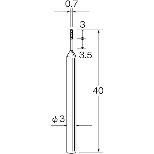 リューター 機械研削用軸付電着ボラゾン砥石(インタ