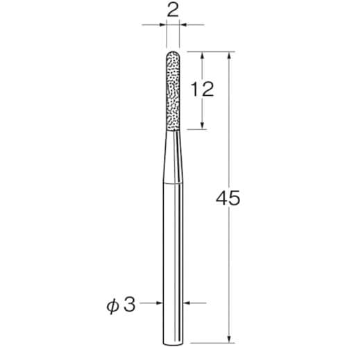 リューター 軸付電着ボラゾン砥石N1220