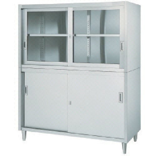 シンコー ステンレス保管庫 二段式アジャスト付 V