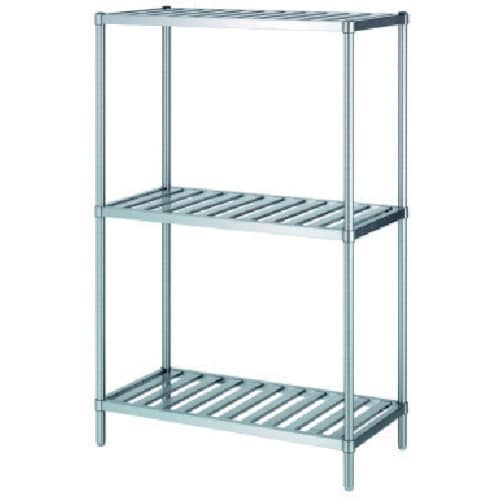 シンコー ステンレスラックスノコ棚3段 RS3型