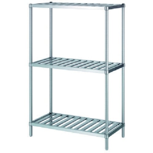 シンコー ステンレスラックスノコ棚3段 RS3型