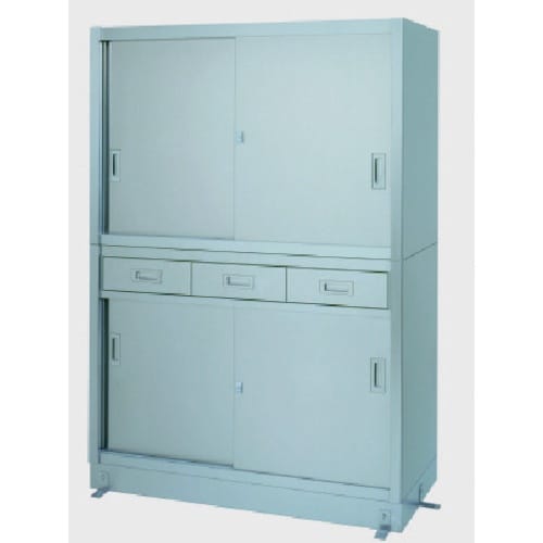 シンコー ステンレス保管庫 二段式ベース付 VD型