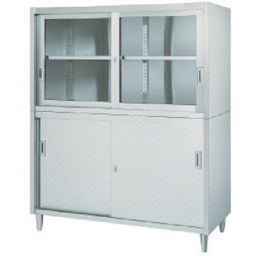 シンコー ステンレス保管庫 二段式アジャスト付 V