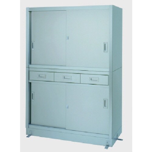 シンコー ステンレス保管庫 二段式ベース付 VD型