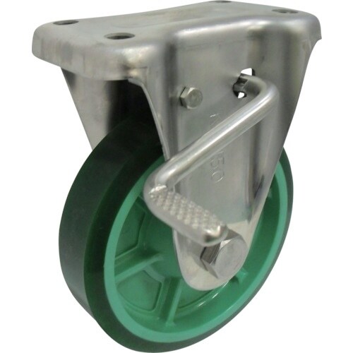 ヨドノ 樹脂製ウレタンゴム車輪ステンレス製固定車ス