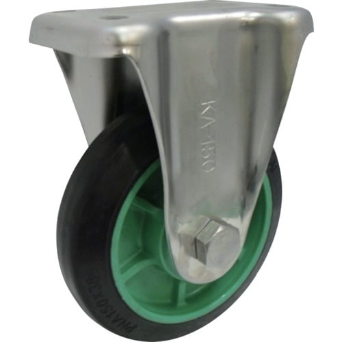 ヨドノ 樹脂製ゴム車輪ステンレス製固定車付 150