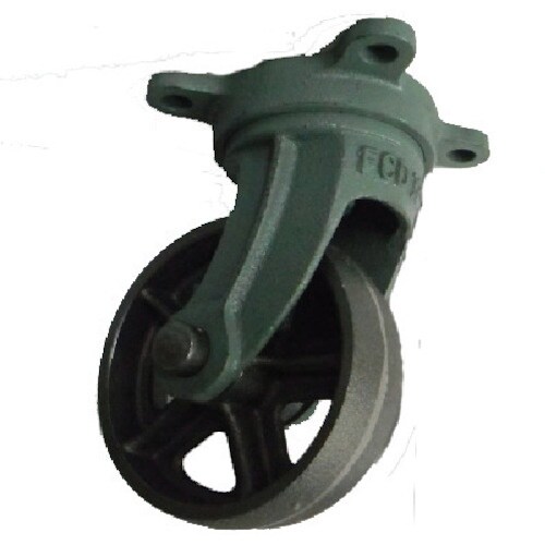 ヨドノ 鋳物車輪自在車付きベアリング無 180φ