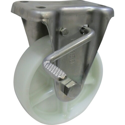 ヨドノ ナイロン車輪ステンレス製固定車ストッパー付