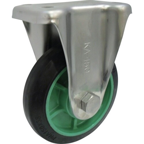 ヨドノ 樹脂製ゴム車輪ステンレス製固定車付 130