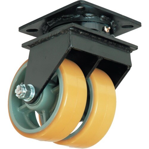 ヨドノ 鋳物超重荷重用双輪キャスター自在車ウレタン
