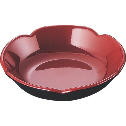 TKG メラミン 姫小皿 788−BR 黒内朱