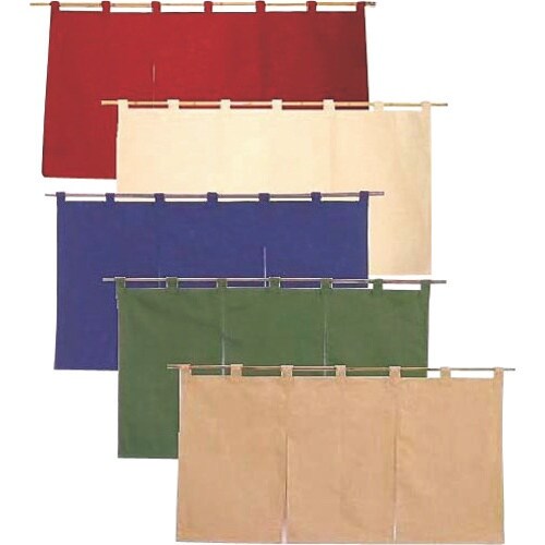 TKG 半間のれん 綿麻無地 001−02 緑