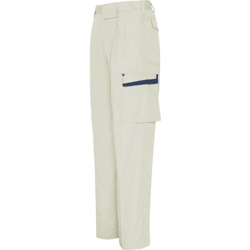 アイトス カーゴパンツ(2タック) アイボリー×デ