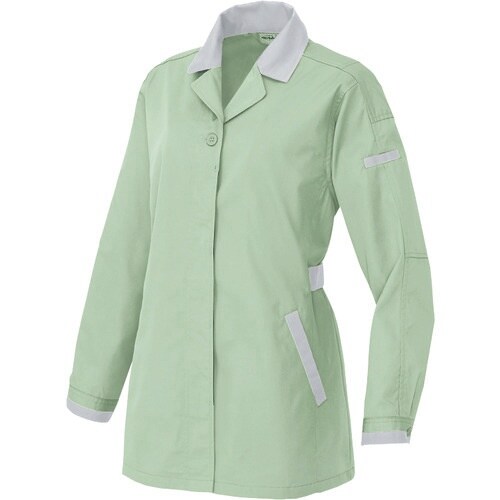 アイトス 長袖サマースモック グリーン×シルバーグ