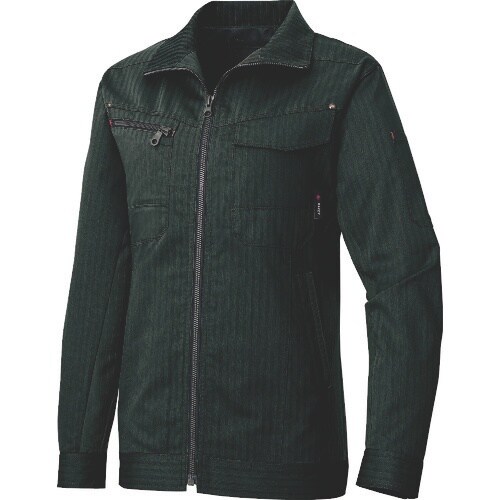 アイトス レディース長袖サマーブルゾン カーキブラ