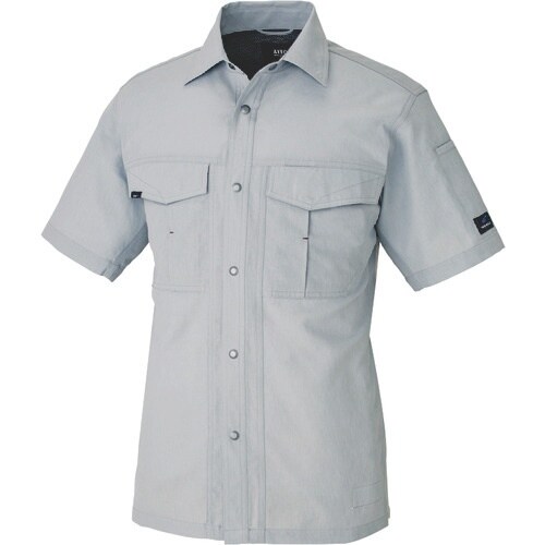 アイトス 半袖シャツ(男女兼用) シルバーグレー
