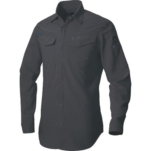 アイトス 長袖シャツ(男女兼用)(薄地) チャコー