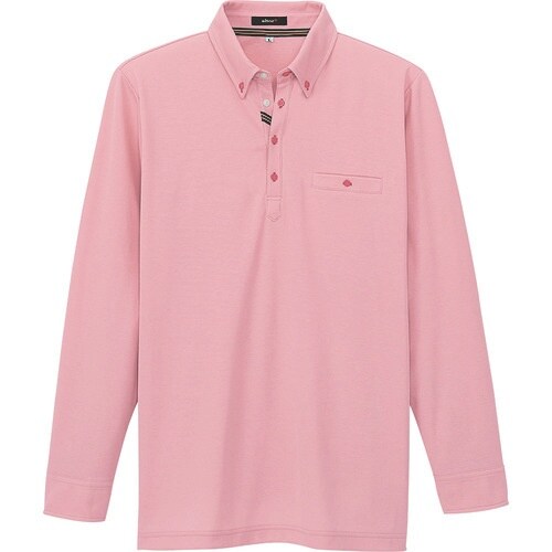 アイトス 部屋干しボタンダウン長袖ポロシャツ(男女