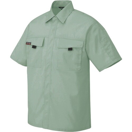 アイトス 半袖シャツ(男女兼用) アースグリーン