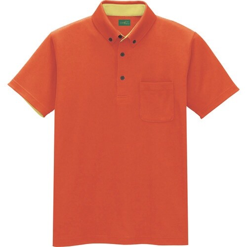 アイトス 制電半袖ポロシャツ(男女兼用) オレンジ