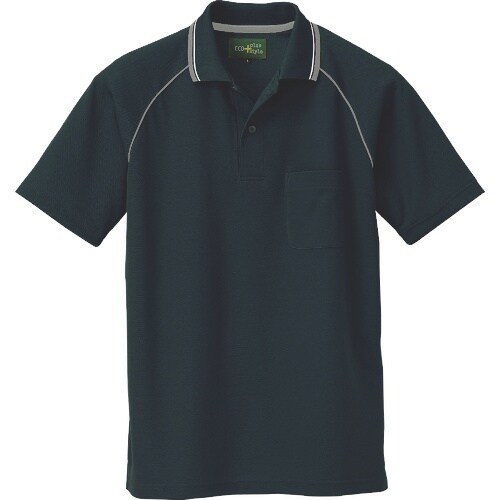 アイトス 制電半袖ポロシャツ(男女兼用) ブラック