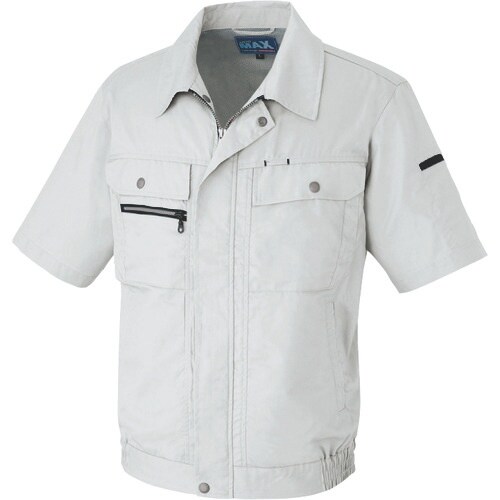 アイトス 半袖ブルゾン シルバーグレー LL