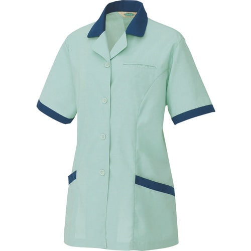 アイトス 半袖スモック アースグリーン L