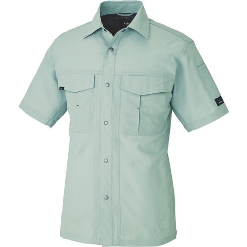 アイトス 半袖シャツ(男女兼用) アースグリーン