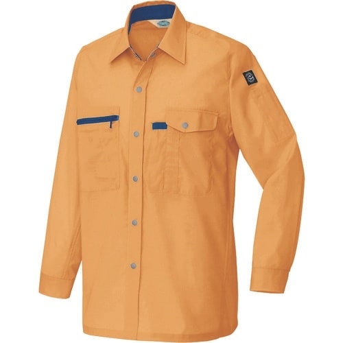 アイトス 長袖シャツ(男女兼用)(薄地) オレンジ