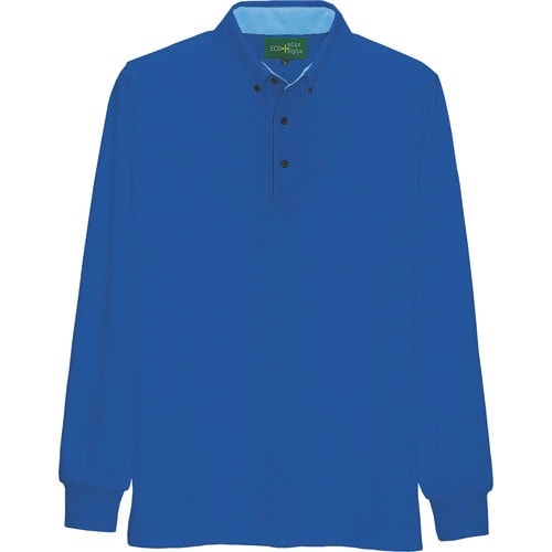 アイトス 制電長袖ポロシャツ(男女兼用) ブルー