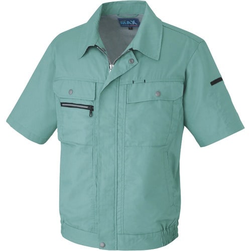 アイトス 半袖ブルゾン グリーン 3L