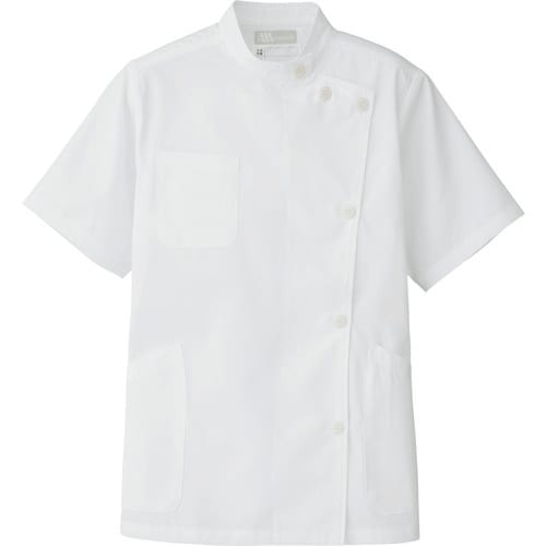 アイトス レディース半袖KCコート ホワイト 4L