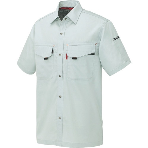 アイトス 半袖シャツ(男女兼用) シルバーグレー