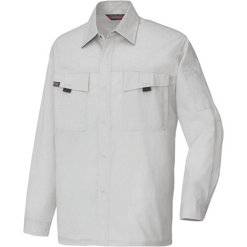 アイトス 長袖シャツ(男女兼用)(薄地) シルバー