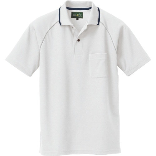 アイトス 制電半袖ポロシャツ(男女兼用) ホワイト