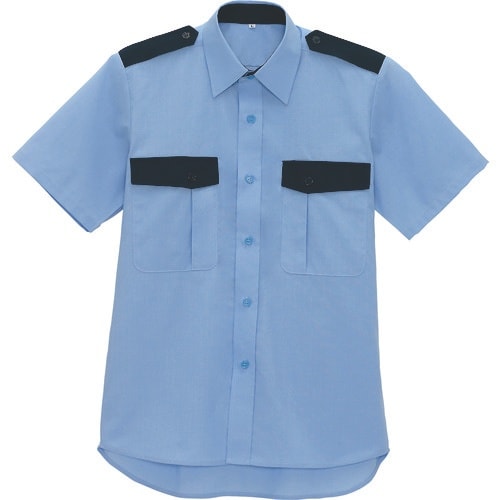 アイトス 半袖シャツ ライトサックス 6L