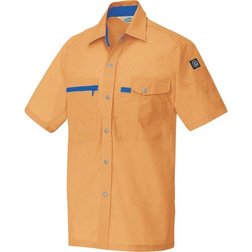 アイトス 半袖シャツ(男女兼用) オレンジ S