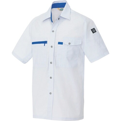 アイトス 半袖シャツ(男女兼用) シルバーグレー