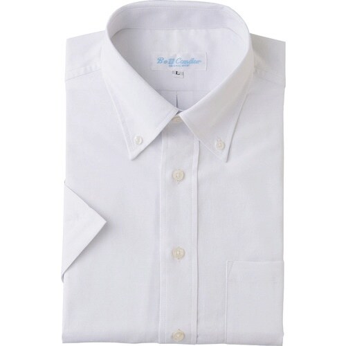 アイトス 半袖ボタンダウンシャツ ホワイト LL