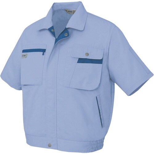 アイトス 半袖ブルゾン(男女兼用) ミストバイオレ